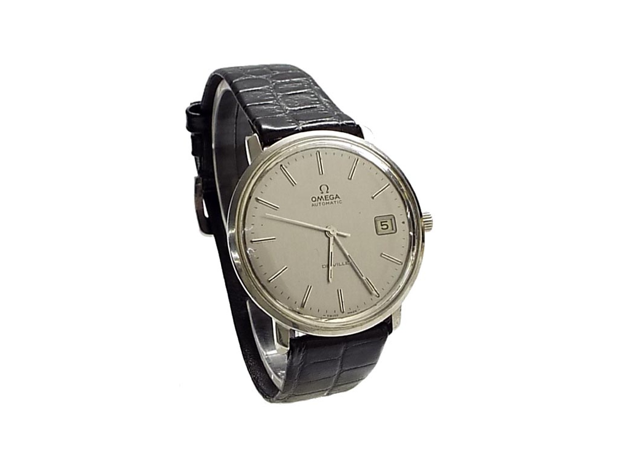 Appraisal: Omega De Ville automatic stainless steel gentleman's wristwatch circular silvered