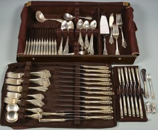 Appraisal: Grand Baroque Sterling Flatware pieces Wallace sterling silver flatware Grand