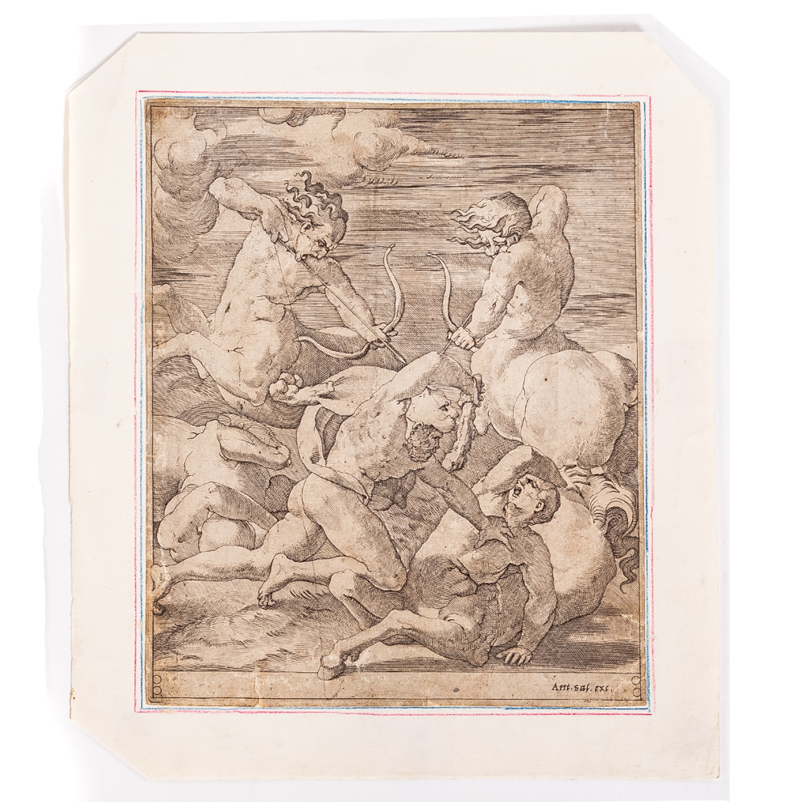 Appraisal: GIOVANNI JACOPO CARAGLIO HERCULES AND CENTAURS Italian c - After