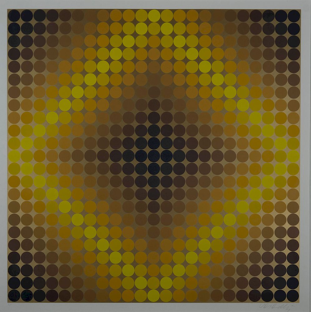 Appraisal: Victor Vasarely - Untitled Lot Victor Vasarely French Hungarian -