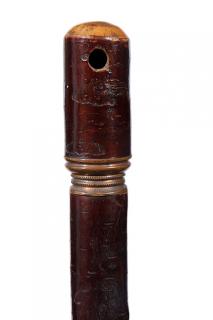 Appraisal: Pipe System Cane- Early th Century- A full bark handle