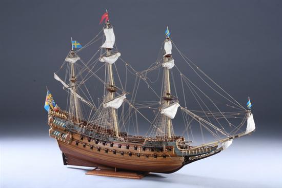 Appraisal: SHIP MODEL SWEDISH WARSHIP Full model of Wasa of Also