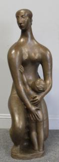 Appraisal: UNSIGNED Beautiful and Large Patinated Metal Sculpture of a Woman