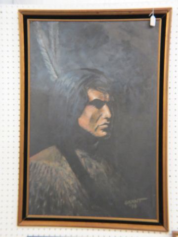 Appraisal: Graham Grant Oil Indian Oil on Board signed dated image