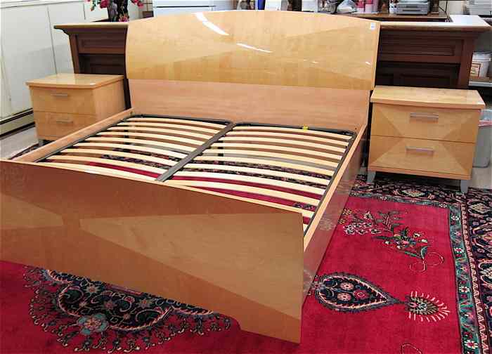 Appraisal: THREE-PIECE CONTEMPORARY BEDROOM FURNITURE SET ALF Group Italy recent production