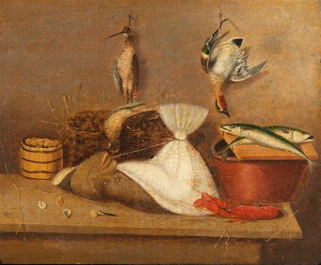 Appraisal: TH CENTURY SCHOOL - Still life - a flat fish