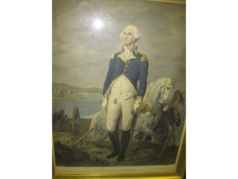 Appraisal: AFTER GILBERT STUART AMERICAN - WASHINGTON hand colored engraving by