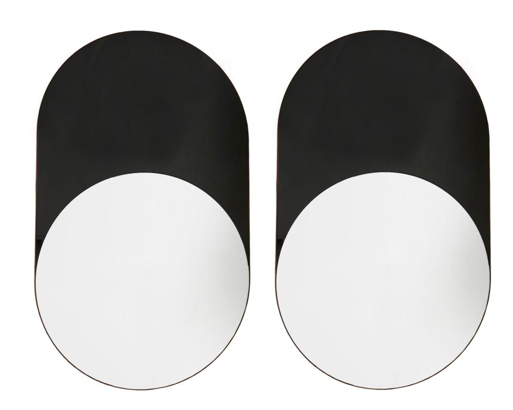 Appraisal: A pair of Bower Cylinder mirrors st Century Each with