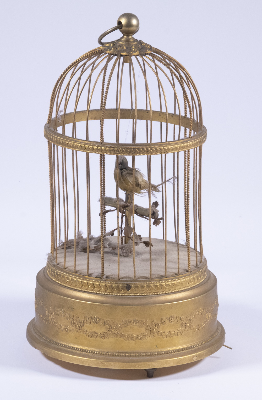 Appraisal: SINGING BIRD IN CAGE AUTOMATON Bontems French Singing Bird early