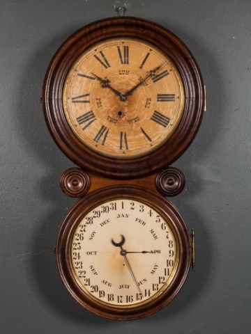 Appraisal: Ingraham rosewood calendar clock late th century top dial with