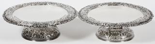 Appraisal: TIFFANY CO SILVER-SOLDERED COMPOTES C PAIR H DIA Each has