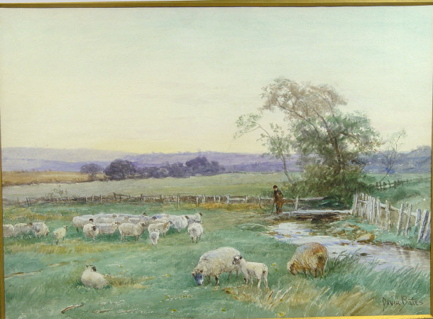 Appraisal: David Bates - Two watercolours of rural scenes 'In the