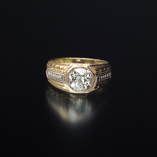 Appraisal: S KIND SONS Neoclassical diamond ring in platinum and k