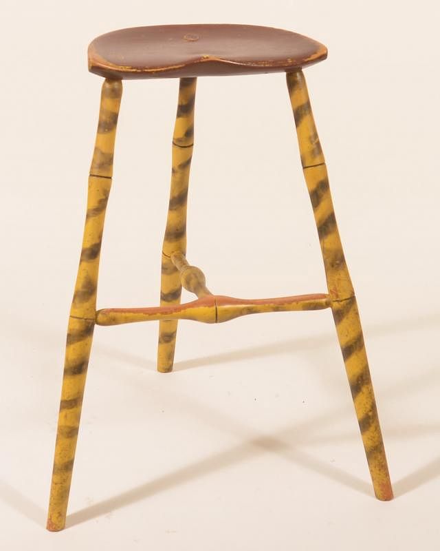 Appraisal: Walter Steeley Reproduction Windsor Stool Walter Steeley Reproduction Windsor Stool