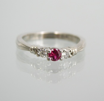 Appraisal: A Signed Scott Kay Very Fine Quality Ruby and Diamond