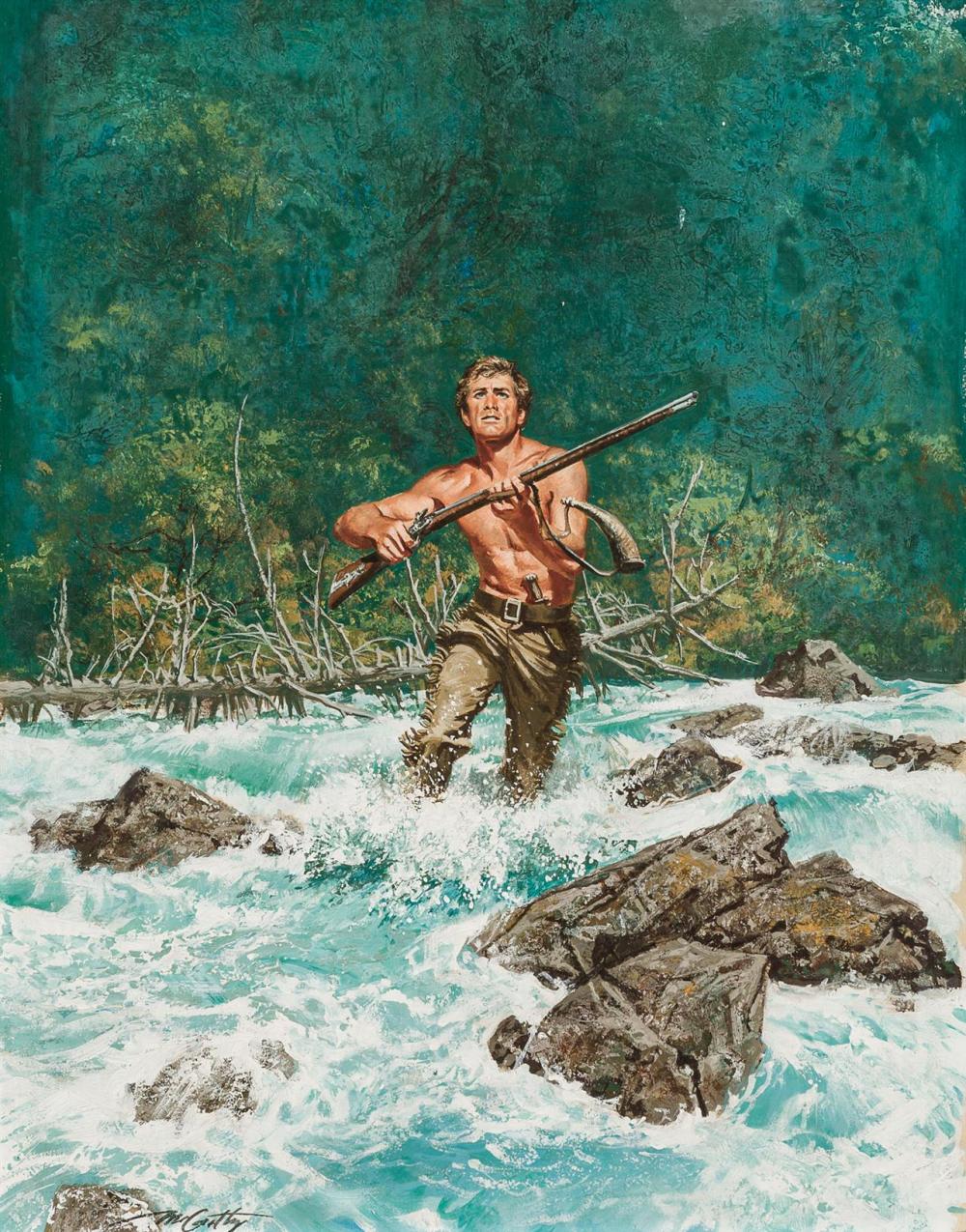 Appraisal: FRANK MCCARTHY American - Many Rivers to Cross oil on