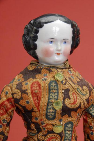 Appraisal: All Original China Lady Germany ca glazed porcelain shoulder head