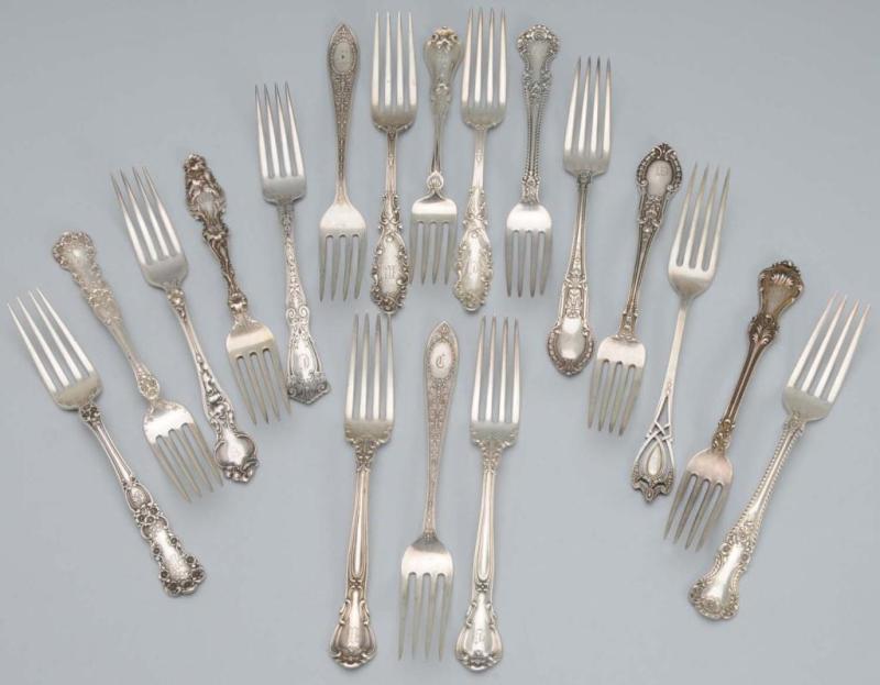 Appraisal: Lot of American Silver Lunch Forks Description Weighs troy ounces