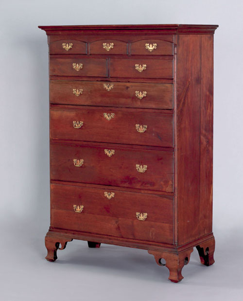 Appraisal: Chester County Pennsylvania Chippendale walnut Octorara tall chest ca the