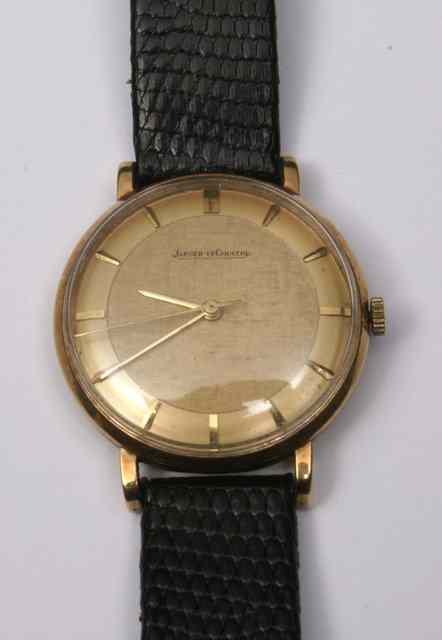 Appraisal: A CT GOLD GENTLEMAN'S WRIST WATCH by Jaeger le Coultre