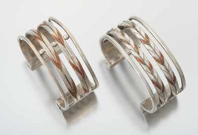 Appraisal: Two William Spratling Silver and Copper Bracelets In a similar