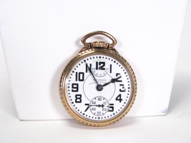 Appraisal: Waltham k yellow gold filled pocket watch jewel position Lossier