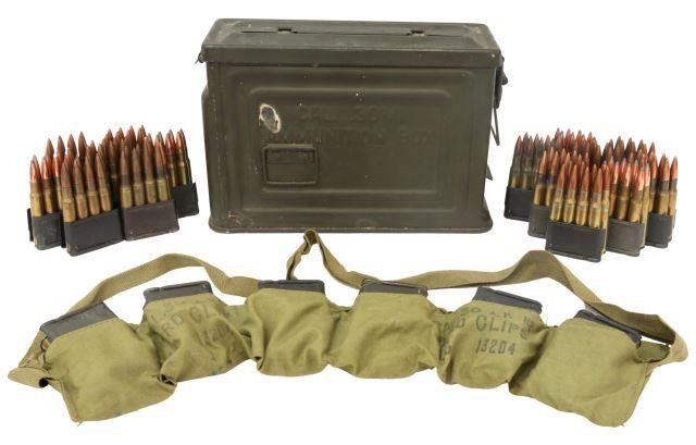 Appraisal: Ammunition U S M Garand - cartridges M clips each