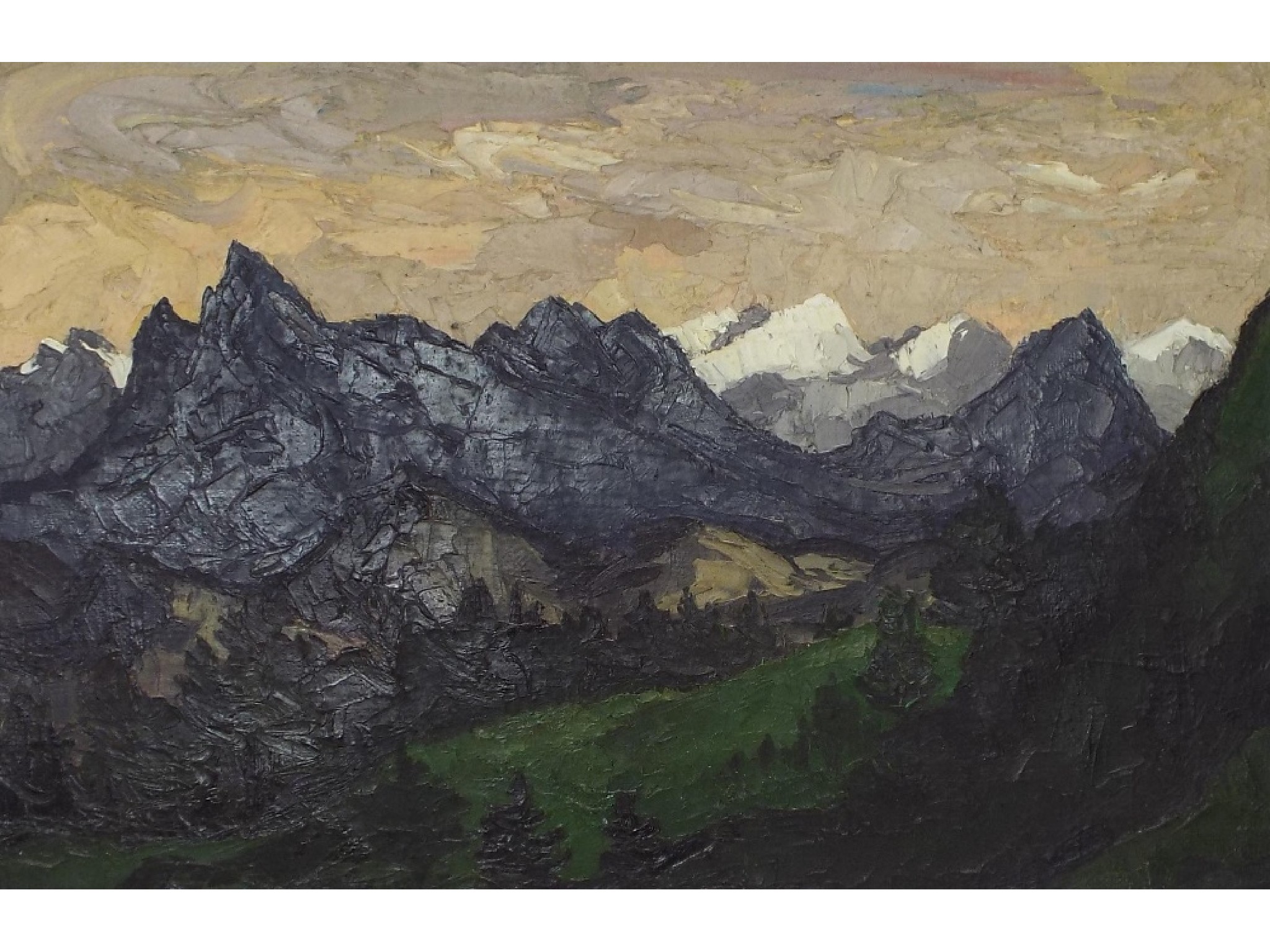 Appraisal: Sir Kyffin Williams KBE RA - - Patagonian landscape with