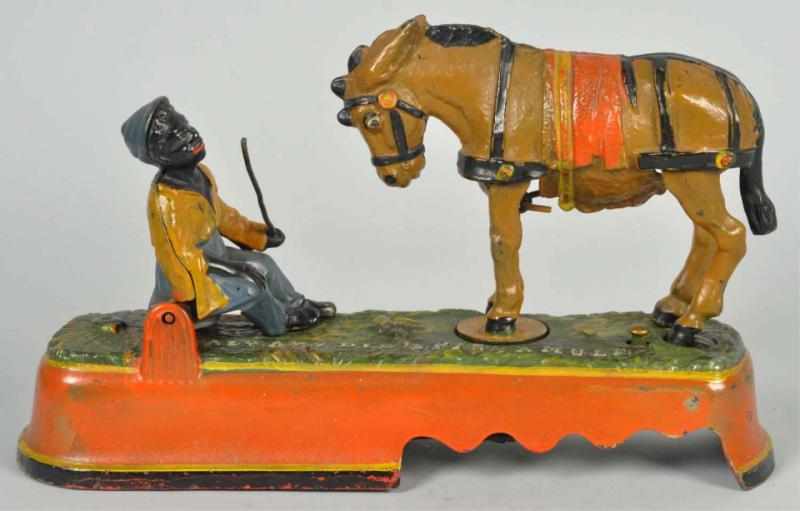 Appraisal: Cast Iron Always Did Spise A Mule Mechanical Bank Red