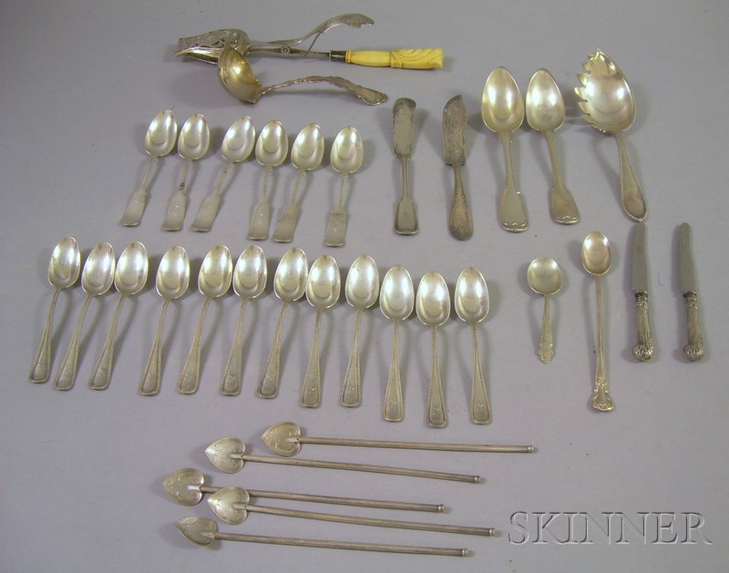 Appraisal: Approximately Thirty-five Silver Flatware Items including a Gorham strasbourg pattern