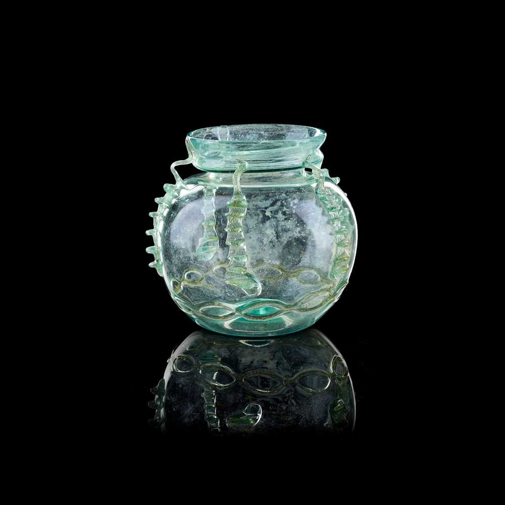 Appraisal: ROMAN GLASS JAR EUROPE OR NEAR EAST RD - TH