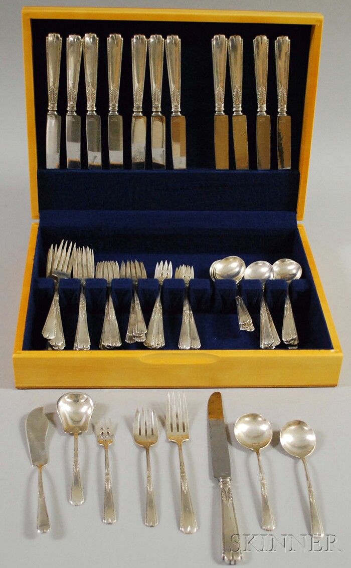 Appraisal: Weidlich Lenox Pattern Sterling Silver Boxed Flatware Service for Twelve