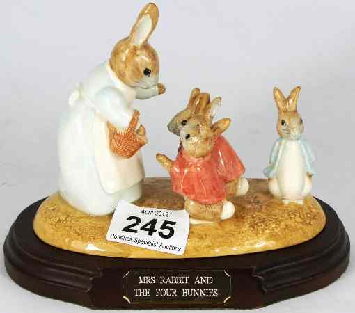 Appraisal: Beswick Beatrix Potter Tableau Figure Mrs Rabbit and Four Bunnies