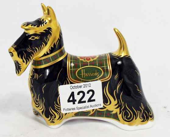 Appraisal: Royal Crown Derby paperweight of Harrods Scottish Terrier limited edition