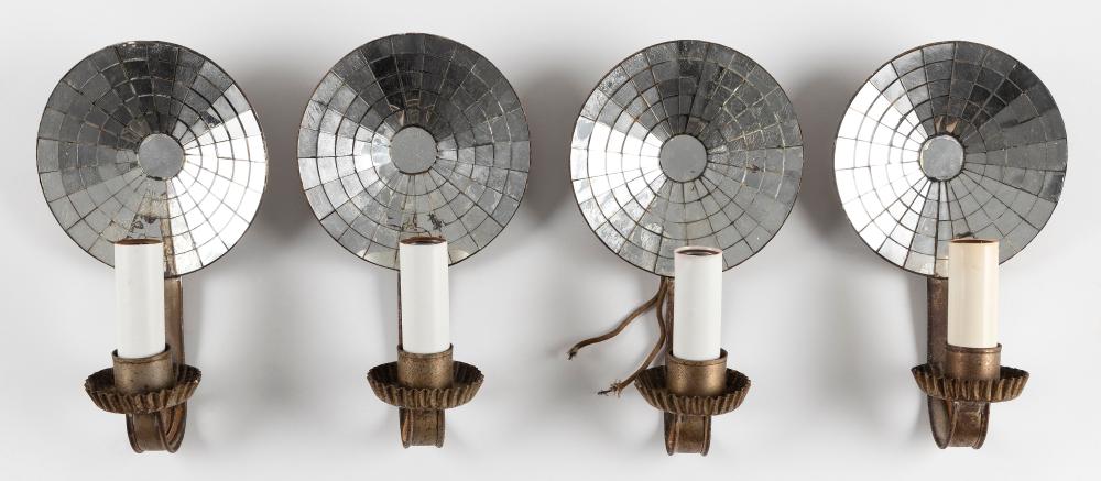 Appraisal: SET OF FOUR MIRRORED SCONCES FIRST HALF OF THE TH