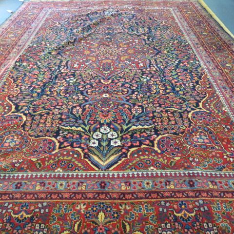 Appraisal: Tabriz Persian Handmade Room Size Rug elegant florals primarily reds