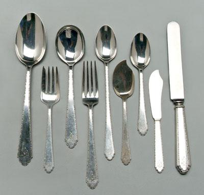 Appraisal: Lunt William amp Mary sterling flatware pieces three-letter script monogram