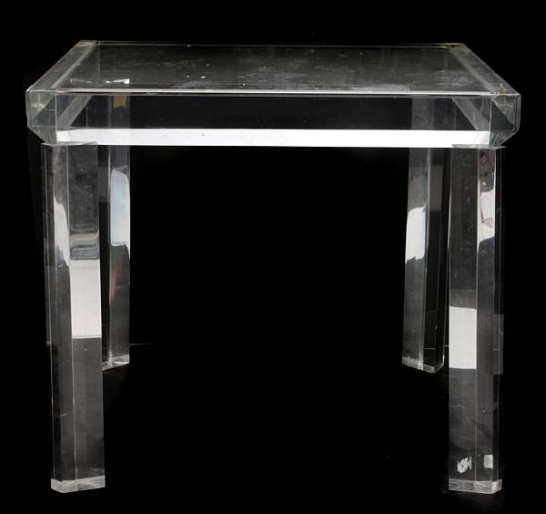 Appraisal: A Modern acrylic dining table circa height in width in