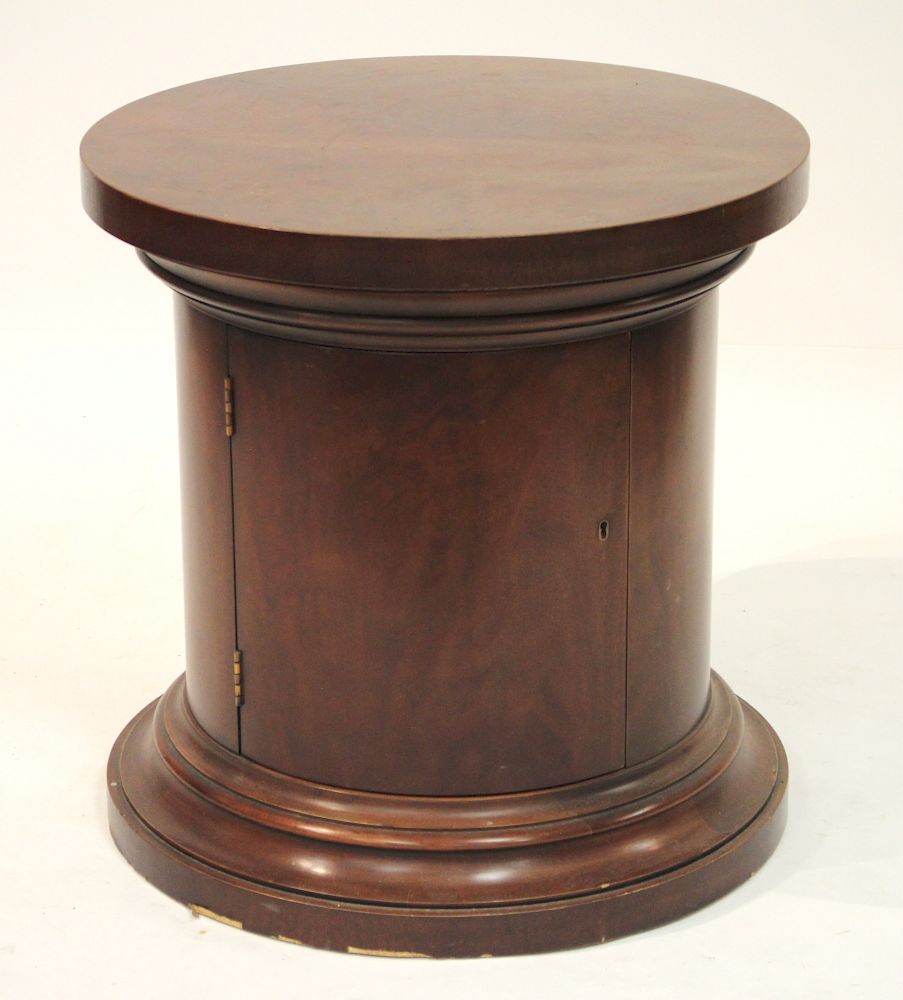 Appraisal: Polo Ralph Lauren Mahogany Pedestel Cabinet H x diam Litchfield