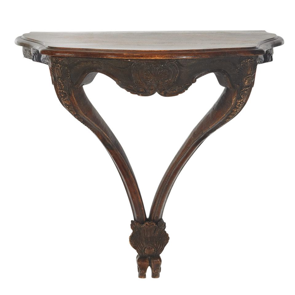 Appraisal: Continental Carved Console Table th century and later width cm