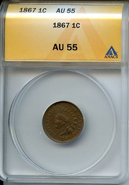 Appraisal: C AU ANACS An attractive rich golden-brown example of this