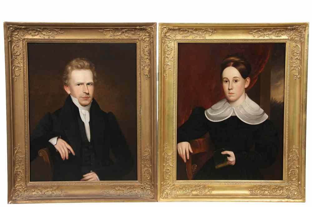 Appraisal: PAIR OOP - Portraits of Joseph Wesley Harper Jr and