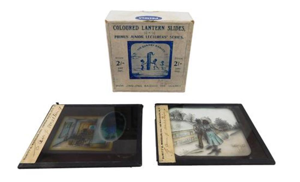 Appraisal: BLACK AMERICANA Lantern slides depicting African Americans c late 's