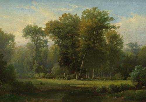 Appraisal: KELLER GOTTFRIED Zurich View of a clearing in the forest