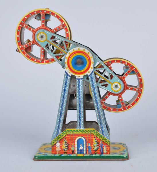 Appraisal: Rare Japanese Tin Litho Double Ferris Wheel Battery-operated Made by