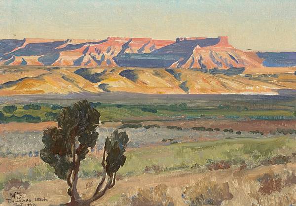 Appraisal: Maynard Dixon - Fields of Toquerville Utah No signed inscribed