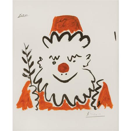 Appraisal: After Pablo Picasso LE CLOWN Color offset lithograph signed in