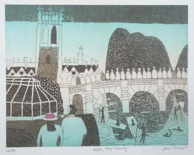 Appraisal: Julian Trevelyan - Oxford May Morning colour etching and aquatint