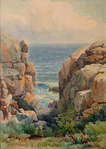 Appraisal: Christian Jorgensen American - A view to the Ocean signed