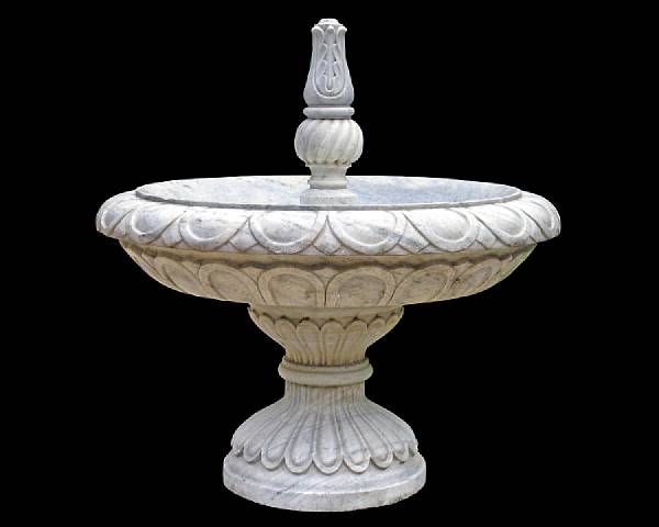 Appraisal: An Indian Neoclassical style marble fountain th century Carved of